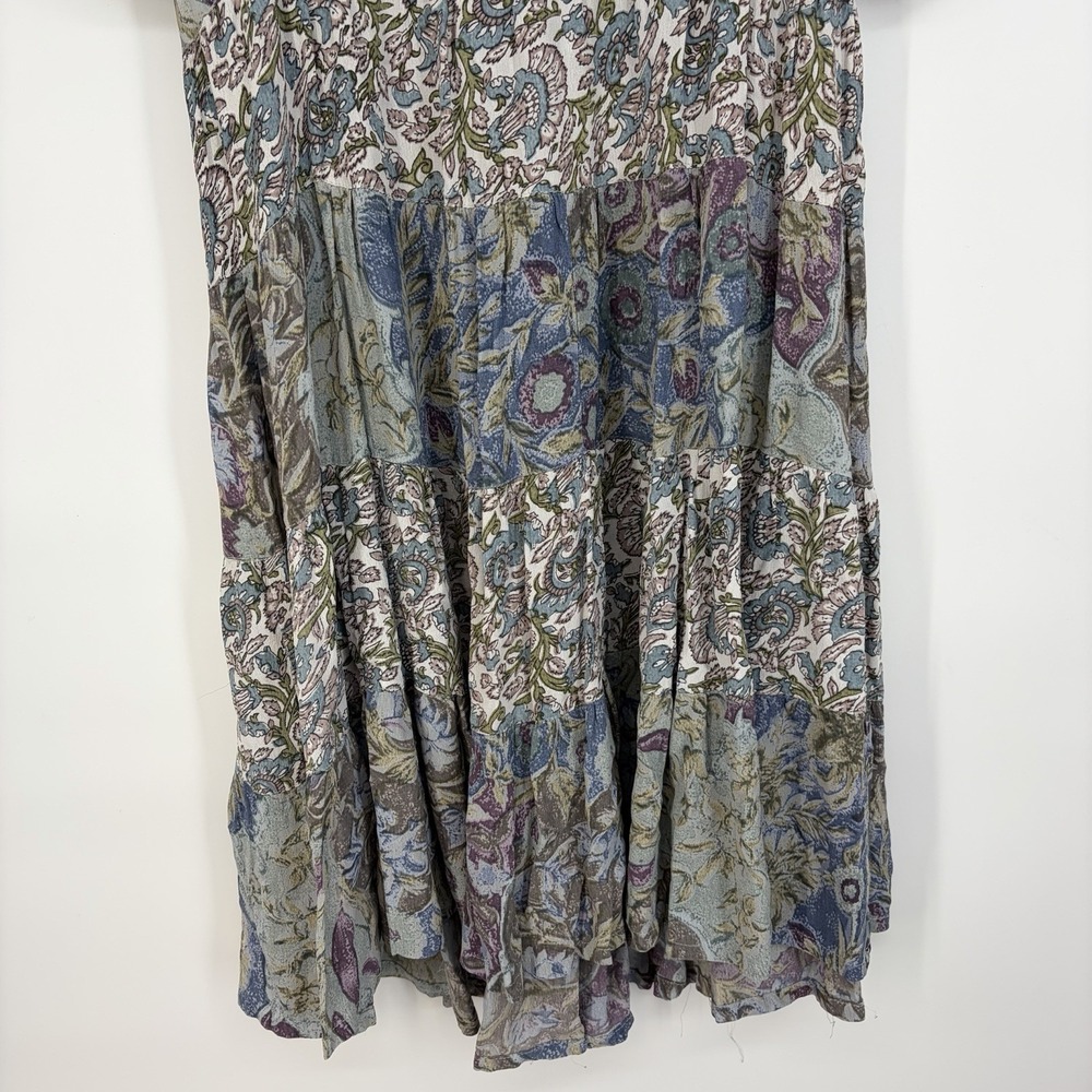 Nostalgia Vtg 90s Floral Dress M Cottagecore Fairy Grunge Boho Romantic Tiered - Picture 3 of 14